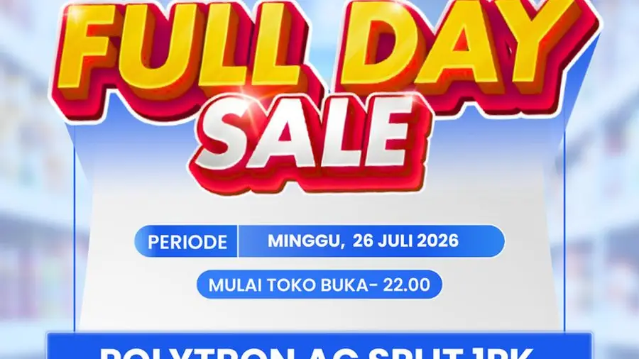Diskon Besar AC Split Polytron di Transmart Full Day Sale