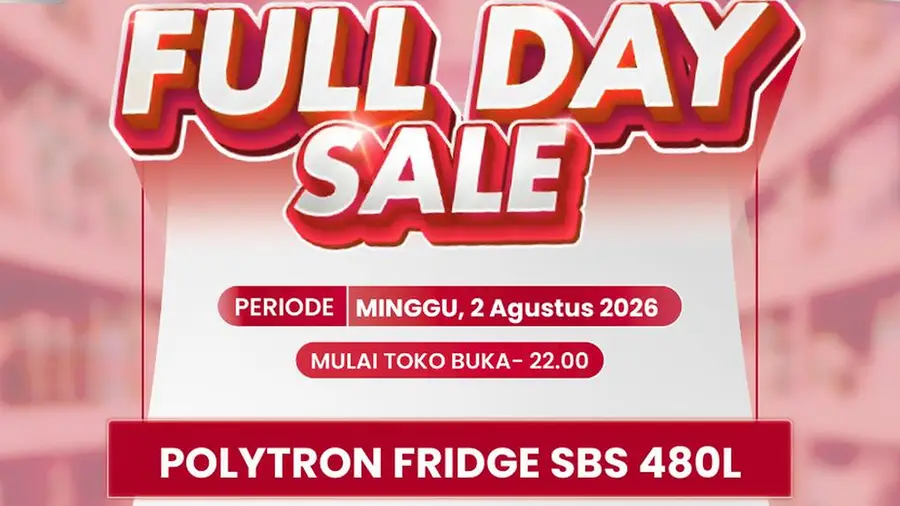 Diskon Besar Kulkas Polytron di Transmart Full Day Sale