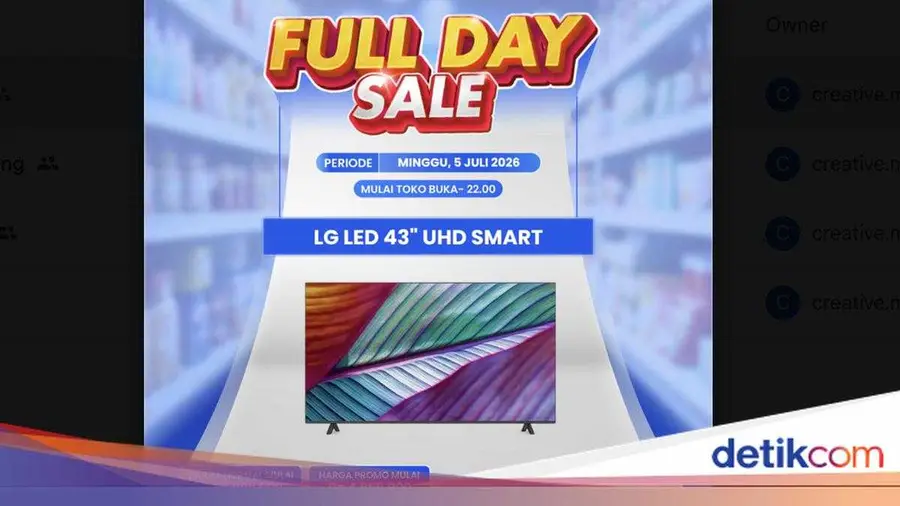 Diskon Besar LG LED TV 43 UHD di Transmart Juli 2026