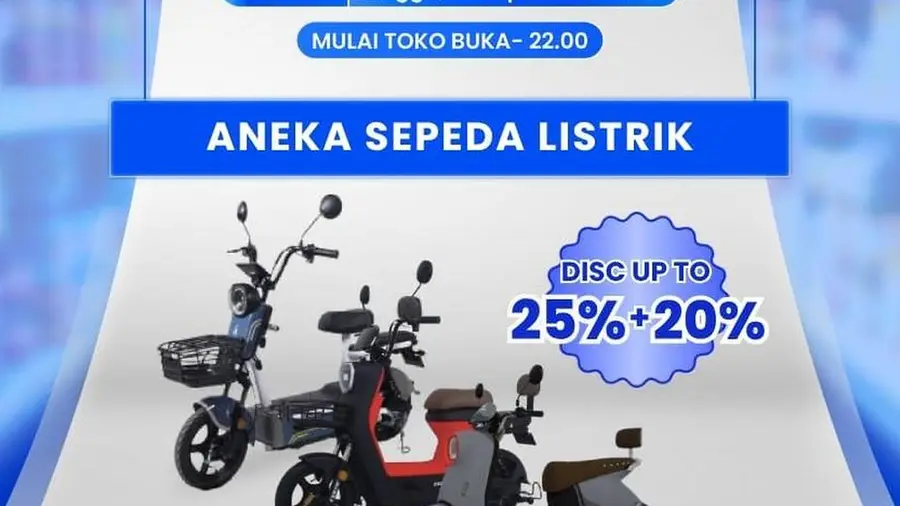 Diskon Besar Sepeda Listrik di Transmart Hanya Rp 3 Jutaan