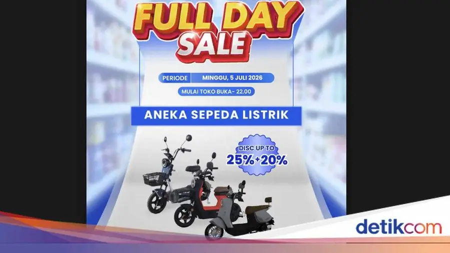 Diskon Menarik Sepeda Listrik di Transmart Full Day Sale