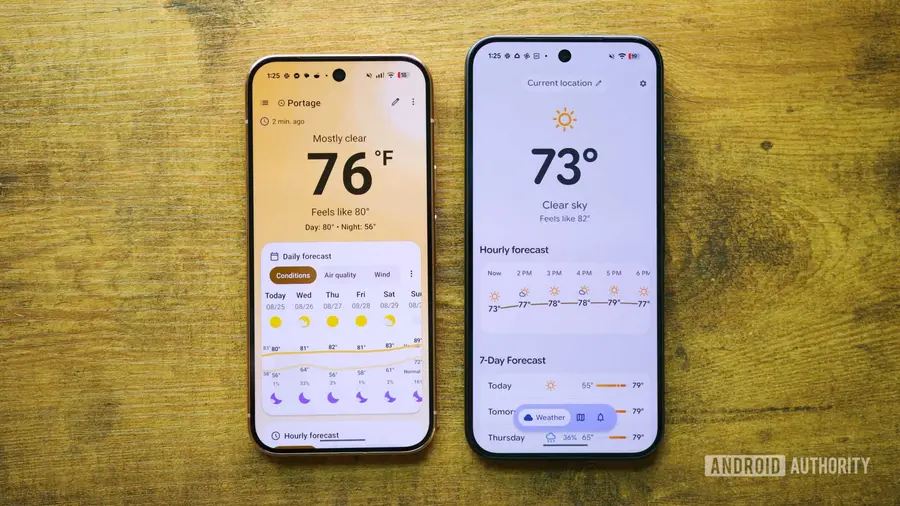 Comparing Breezy Weather and Gradient Weather Apps for Android
