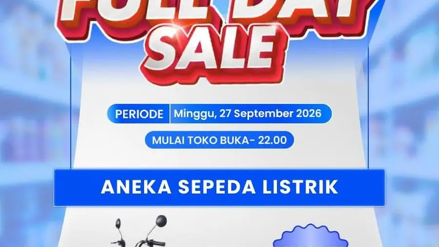 Promo Menarik Sepeda Listrik di Transmart Full Day Sale