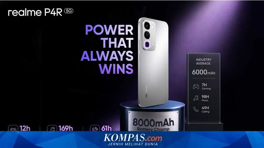 Realme P4R Hadir, Smartphone Gaming Terjangkau dengan Baterai 8000 mAh