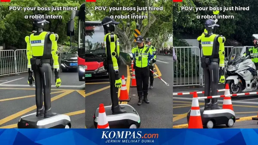 Robot Humanoid Polisi Lalu Lintas Hadir untuk Tingkatkan Keamanan di China