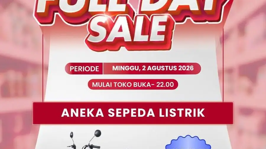 Transmart Gelar Promo Menarik Sepeda Listrik di Full Day Sale