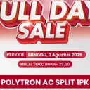 Diskon Menarik AC Split 1 PK Polytron di Transmart