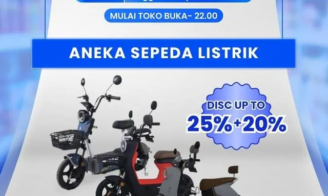 Diskon Besar Sepeda Listrik di Transmart Hanya Rp 3 Jutaan