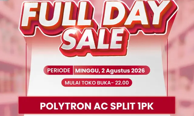 Diskon Menarik AC Split 1 PK Polytron di Transmart