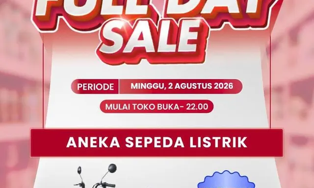 Transmart Gelar Promo Menarik Sepeda Listrik di Full Day Sale