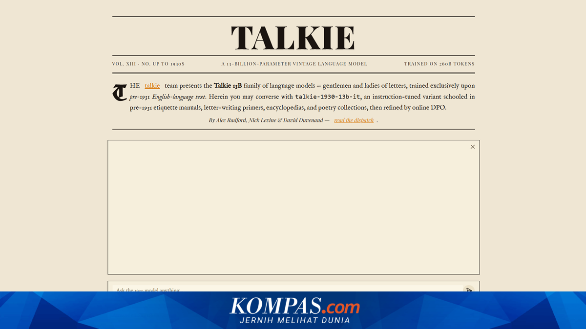 AI Vintage Talkie: Menyelami Sejarah Melalui Kecerdasan Buatan Unik